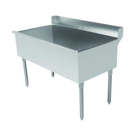 Advance Tabco Free Standing Scullery Sink with Rear Deck 36"W x 24"D front-to-back x 14" deep sink compartment 4-41-36D